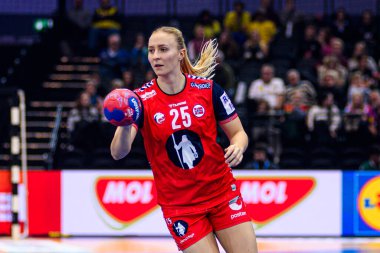 DORTMUND, GERMANY - 7 Aralık 2025: Reistad Henny Ella - Dünya Bayanlar Hentbol Şampiyonası 2025 Norveç - Brezilya - Westfallenhalle.