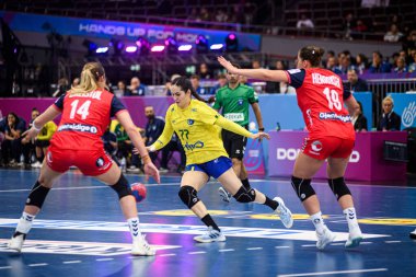 DORTMUND, GERMANY - 7 Aralık 2025: De Abreu Rosa Kelly - Dünya Bayanlar Hentbol Şampiyonası 2025 Norveç - Brezilya - Westfallenhalle.