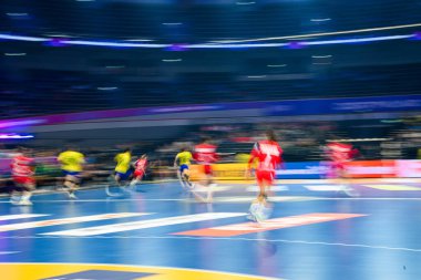 DORTMUND, GERMANY - 7 ARALIK, 2025 Kadınlar Hentbol Dünya Şampiyonası 2025 Norveç - Brezilya - Westfallenhalle.