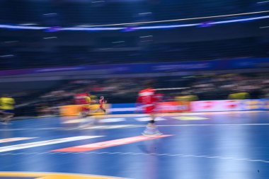 DORTMUND, GERMANY - 7 ARALIK, 2025 Kadınlar Hentbol Dünya Şampiyonası 2025 Norveç - Brezilya - Westfallenhalle.