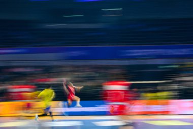 DORTMUND, GERMANY - 7 ARALIK, 2025 Kadınlar Hentbol Dünya Şampiyonası 2025 Norveç - Brezilya - Westfallenhalle.