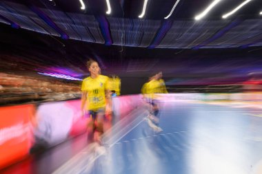 DORTMUND, GERMANY - 7 Aralık 2025: Quintino Ribeiro Jessica - Kadınlar Hentbol Dünya Şampiyonası 2025 Norveç - Brezilya - Westfallenhalle.