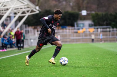 LEVERKUSEN, GERMANY - 10 DECEMBER, 2025: Emmanuel Chigozie Owen - The football match of UEFA Youth League Bayer 04 Leverkusen vs Newcastle United at BayArena.