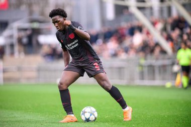 LEVERKUSEN, GERMANY - 10 ARALIK 2025 UEFA Gençlik Ligi Bayer 04 Leverkusen-Newcastle United maçında.