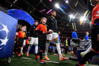 LEVERKUSEN, GERMANY - 10 ARALIK, 2025: - UEFA Şampiyonlar Ligi, Bayer 04 Leverkusen-Newcastle United maçı Bayarena 'da.