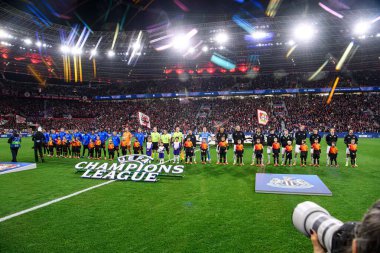 LEVERKUSEN, GERMANY - 10 DECEMBER, 2025:  - UEFA Champions League, match Bayer 04 Leverkusen vs Newcastle United at BayArena.