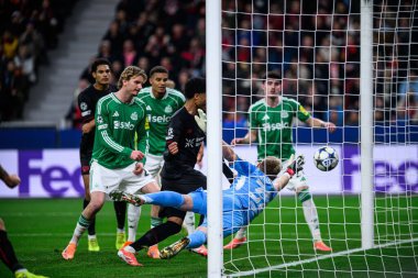 LEVERKUSEN, GERMANY - 10 ARALIK 2025: gol - UEFA Şampiyonlar Ligi, Bayer 04 Leverkusen-Newcastle United maçı Bayarena 'da.