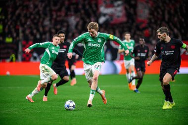 LEVERKUSEN, ALMANY - 10 ARALIK, 2025: Nick Woltemade - UEFA Şampiyonlar Ligi, Bayer 04 Leverkusen-Newcastle United maçı Bayarena 'da.