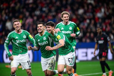 LEVERKUSEN, GERMANY - 10 DECEMBER, 2025: Lewis Miley, goal - UEFA Champions League, match Bayer 04 Leverkusen vs Newcastle United at BayArena.