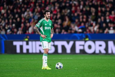 LEVERKUSEN, GERMANY - 10 ARALIK, 2025: Sandro Tonali - UEFA Şampiyonlar Ligi, Bayer 04 Leverkusen-Newcastle United maçı Bayarena 'da.