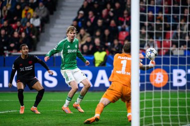 LEVERKUSEN, ALMANY - 10 ARALIK, 2025: Nick Woltemade - UEFA Şampiyonlar Ligi, Bayer 04 Leverkusen-Newcastle United maçı Bayarena 'da.