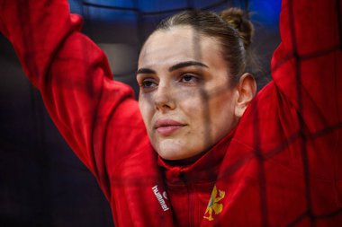 DORTMUND, GERMANY - 9 Aralık 2025: Ivana Godec - Dünya Bayanlar Hentbol Şampiyonası 2025 Norveç ve Karadağ Westfallenhalle 'de karşı karşıya.