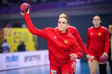 DORTMUND, GERMANY - 9 ARALIK, 2025 Kadınlar Hentbol Dünya Şampiyonası 2025 Almanya, Westfallenhalle 'de Brezilya' ya karşı.