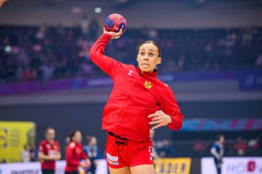 DORTMUND, Almanya - 9 Aralık 2025: Itana Grbiç - Dünya Bayanlar Hentbol Şampiyonası 2025 Norveç ve Karadağ Westfallenhalle 'de karşı karşıya.