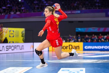 DORTMUND, GERMANY - 9 Aralık 2025: Matea Pletikosiç - Dünya Bayanlar Hentbol Şampiyonası 2025 Norveç ve Karadağ Westfallenhalle 'de karşı karşıya.