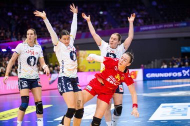 DORTMUND, GERMANY - 9 Aralık 2025: Tatjana Brnoviç - Dünya Bayanlar Hentbol Şampiyonası 2025 Norveç ve Karadağ Westfallenhalle 'de karşı karşıya.