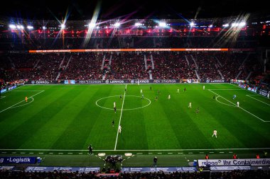LEVERKUSEN, GERMANY - 13 Aralık 2025: - Bundesliga maçı Bayer 04 Leverkusen 1.FC Koeln 'e karşı Bayarena' da.