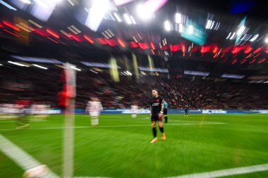 LEVERKUSEN, GERMANY - 13 Aralık 2025: - Bundesliga maçı Bayer 04 Leverkusen 1.FC Koeln 'e karşı Bayarena' da.