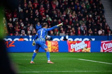 LEVERKUSEN, GERMANY - 13 ARALIK 2025: Marvin Schwabe - Bundesliga maçı Bayer 04 Leverkusen 1.FC Koeln 'e karşı Bayena' da.