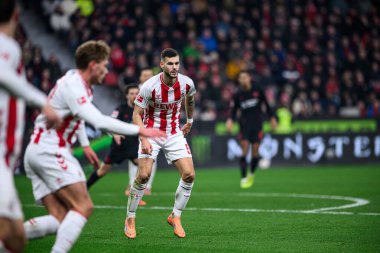 LEVERKUSEN, GERMANY - 13 ARALIK, 2025: Tom Krauss - Bundesliga maçı Bayer 04 Leverkusen 'e karşı Bayarena' da 1.FC Koeln.
