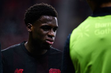 LEVERKUSEN, GERMANY - 13 ARALIK 2025: Ernest Poku - Bundesliga maçı Bayer 04 Leverkusen 'e karşı Bayarena' da 1.FC Koeln.