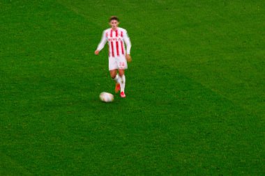 LEVERKUSEN, GERMANY - 13 ARALIK, 2025: Sebastian Sebulonsen - Bundesliga maçı Bayer 04 Leverkusen ile Bayena 1.FC Koeln maçında.