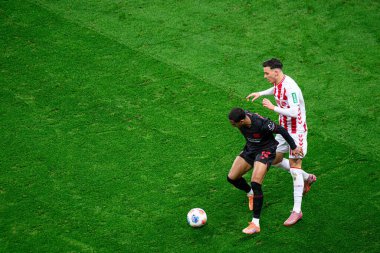 LEVERKUSEN, GERMANY - 13 Aralık 2025: Arthur, Said El Mala - Bundesliga maçı Bayer 04 Leverkusen ile Bayena 'da 1.FC Koeln karşılaşması.