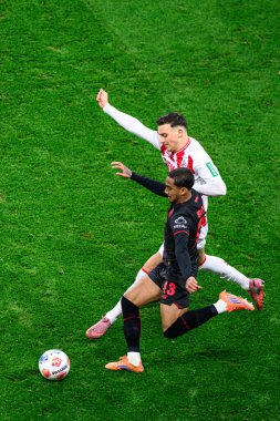 LEVERKUSEN, GERMANY - 13 Aralık 2025: Arthur, Said El Mala - Bundesliga maçı Bayer 04 Leverkusen ile Bayena 'da 1.FC Koeln karşılaşması.