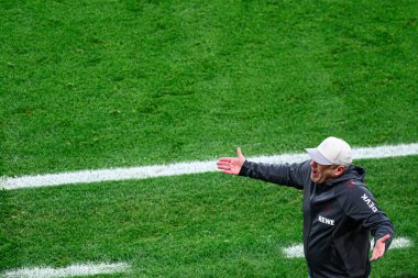 LEVERKUSEN, GERMANY - 13 Aralık 2025: Lukasz Kwasniok - Bundesliga maçı Bayer 04 Leverkusen ile Bayena 'da 1.FC Koeln.