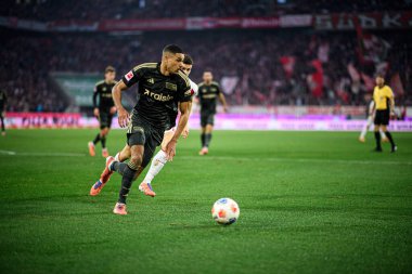COLOGNE, Almanya - 20 ARALIK, 2025 Danilho Doekhi - 1. Bundesliga maçı 1.FC Koeln 1 'e karşı. FC Union Berlin, Rhein Enerji Stadyumu.