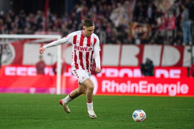 Kolej, Almanya - 20 Aralık 2025: Isak Johannesson - 1. Bundesliga maçı 1.FC Koeln 1 'e karşı. FC Union Berlin, Rhein Enerji Stadyumu.