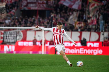 Kolej, Almanya - 20 Aralık 2025: Isak Johannesson - 1. Bundesliga maçı 1.FC Koeln 1 'e karşı. FC Union Berlin, Rhein Enerji Stadyumu.