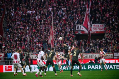 COLOGNE, Almanya - 20 ARALIK, 2025: - 1. Bundesliga maçı 1.FC Koeln 1 'e karşı. FC Union Berlin, Rhein Enerji Stadyumu.