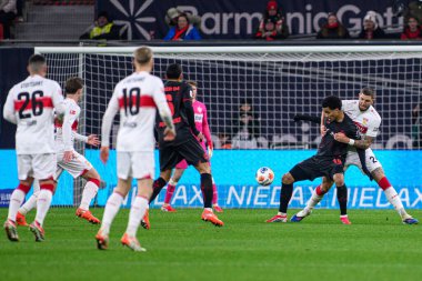 LEVERKUSEN, ALMANY - 10 HAZİRAN, 2026 Malik Tillman, Jeff Chabot - 1. Bundesliga maçı Bayer 04 Leverkusen, Bayarena 'da Vfb Stuttgart' a karşı..