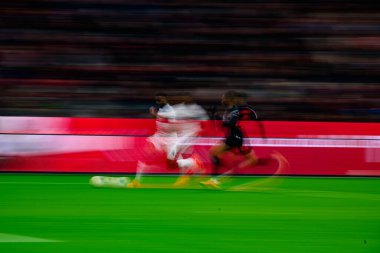 LEVERKUSEN, Almanya - 10 HAZİRAN, 2026 Jeanuel Belocian, Jamie Leweling - 1. Bundesliga maçı Bayer 04 Leverkusen, Bayarena 'da Vfb Stuttgart' a karşı..