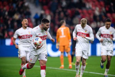 LEVERKUSEN, ALMANY - 10 HAZİRAN, 2026: Deniz Undav, gol - 1. Bundesliga maçı Bayer 04 Leverkusen, Bayarena 'da Vfb Stuttgart' a karşı..