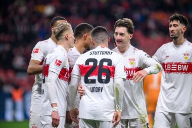 LEVERKUSEN, Almanya - 10 HAZİRAN, 2026: Deniz Undav, Angelo Stiller - 1. Bundesliga maçı Bayer 04 Leverkusen, Bayarena 'da Vfb Stuttgart' a karşı..