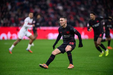 LEVERKUSEN, ALMANY - 10 HAZİRAN, 2026 Alejandro Grimaldo - 1. Bundesliga maçı Bayer 04 Leverkusen, Bayarena 'da Vfb Stuttgart' a karşı..