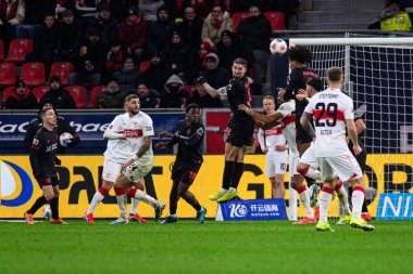 LEVERKUSEN, ALMANY - 10 HAZİRAN, 2026: - 1. Bundesliga maçı Bayer 04 Leverkusen, Bayarena 'da Vfb Stuttgart' a karşı..