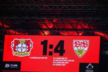 LEVERKUSEN, ALMANY - 10 HAZİRAN, 2026: - 1. Bundesliga maçı Bayer 04 Leverkusen, Bayarena 'da Vfb Stuttgart' a karşı..