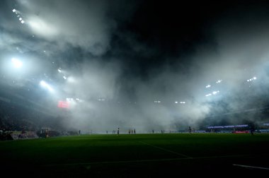 COLOGNE, GERMANY - 14 Ocak 2026: 1 Bundesliga futbol maçı. FC Koeln, FC Bayern Münih 'e karşı. Rhein Enerji Stadyumunda