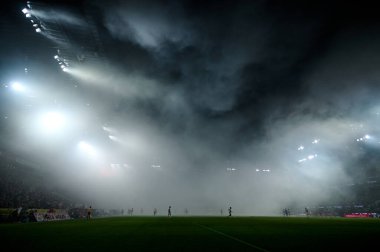 COLOGNE, GERMANY - 14 Ocak 2026: 1 Bundesliga futbol maçı. FC Koeln, FC Bayern Münih 'e karşı. Rhein Enerji Stadyumunda