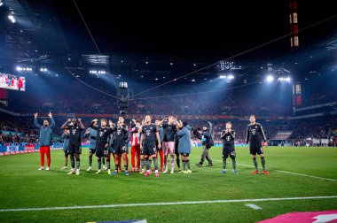 COLOGNE, GERMANY - 14 Ocak 2026: 1 Bundesliga futbol maçı. FC Koeln, FC Bayern Münih 'e karşı. Rhein Enerji Stadyumunda