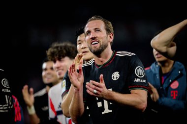 COLOGNE, ALMANY - 14 Ocak 2026: Harry Kane, 1.Bundesliga 1. FC Koeln, FC Bayern Münih 'e karşı. Rhein Enerji Stadyumunda