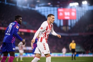 COLOGNE, GERMANY - 17 Ocak 2026: Dedi El Mala, 1.Bundesliga futbol maçı 1. FC Koeln 1 'e karşı. Rhein Enerji Stadyumunda FSV Mainz 05