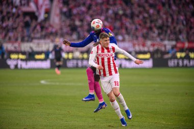 COLOGNE, ALMANY - 17 Ocak 2026:, 1.Bundesliga futbol maçı 1. FC Koeln 1 'e karşı. Rhein Enerji Stadyumunda FSV Mainz 05