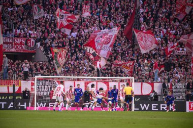 COLOGNE, ALMANY - 17 Ocak 2026:, 1.Bundesliga futbol maçı 1. FC Koeln 1 'e karşı. Rhein Enerji Stadyumunda FSV Mainz 05