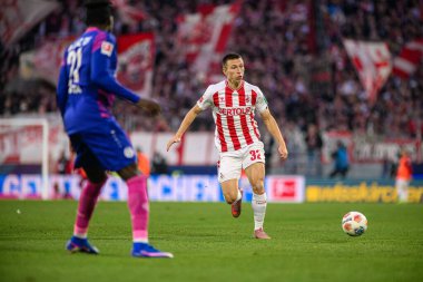 COLOGNE, ALMANY - 17 Ocak 2026: Kristoffer Lund, 1.Bundesliga futbol maçı 1. FC Koeln 1 'e karşı. Rhein Enerji Stadyumunda FSV Mainz 05