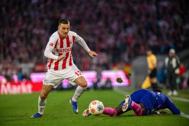 COLOGNE, GERMANY - 17 Ocak 2026: Said El Mala, Danny da Costa, 1.Bundesliga futbol maçı 1. FC Koeln 1 'e karşı. Rhein Enerji Stadyumunda FSV Mainz 05