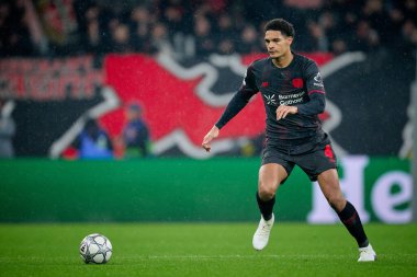 LEVERKUSEN, GERMANY - 28 HAZİRAN, 2026: Jarell Quansah - Bayer 04 Leverkusen ile Villareal FC arasında oynanan UEFA Şampiyonlar Ligi maçı.